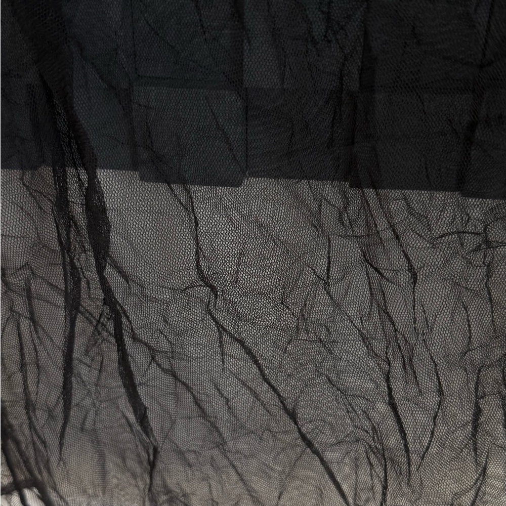 Zara Elegant Black Sheer Blouse - Picture 3 of 9